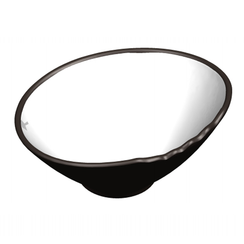 包边双色花边碗